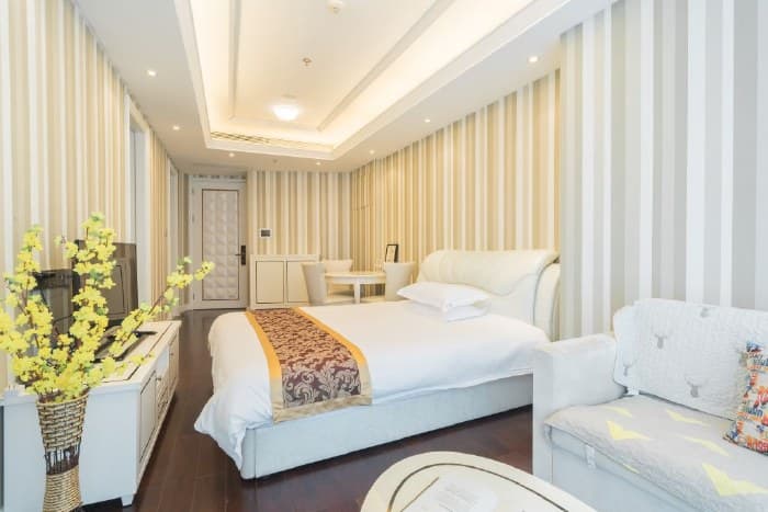 One-bedroom serviced apartment for rent in the Xiamen University area | Xiamen Blue Shark Seaview Apartment (Shimao Twin Towers Branch)
