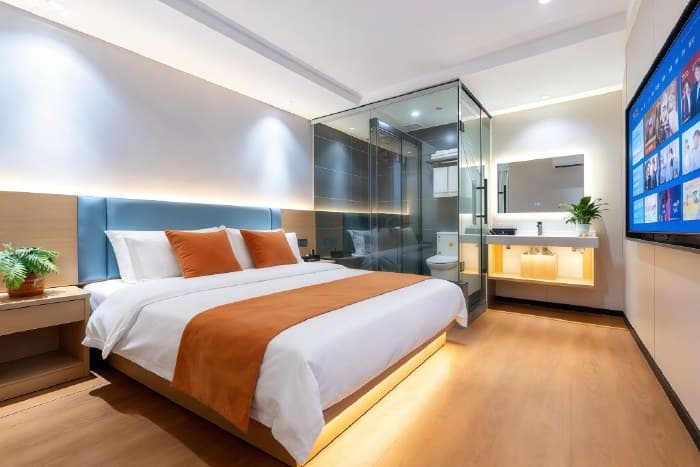 Standard 1-bedroom hotel room for rent in Pazhou Convention and Exhibition Center/Guangzhou Tower/Kecun | Yuejianghui Apartment (Guangzhou International Financial City Yuancun Metro Station Branch)