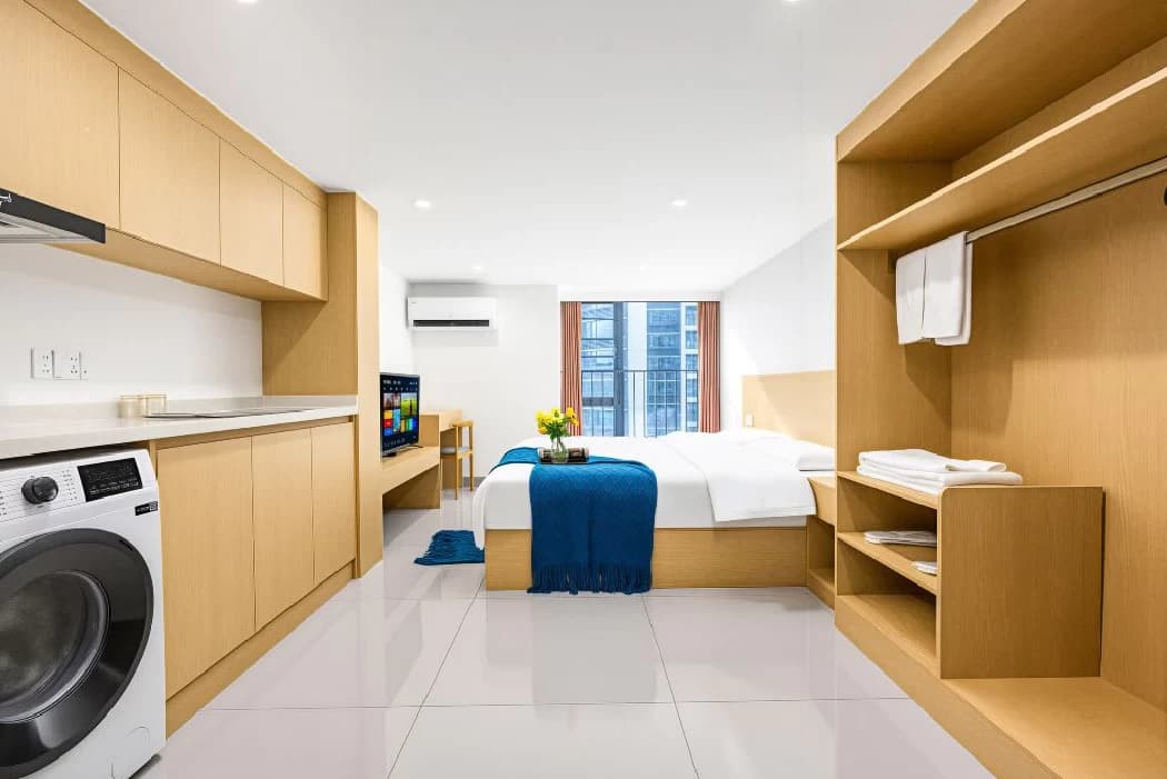 One-bedroom apartment for rent in the Nansha Wanda Plaza/Tianhou Palace commercial area | Haiyu·Serene Lanjing Yazhu (Nansha Tianhou Palace Branch)