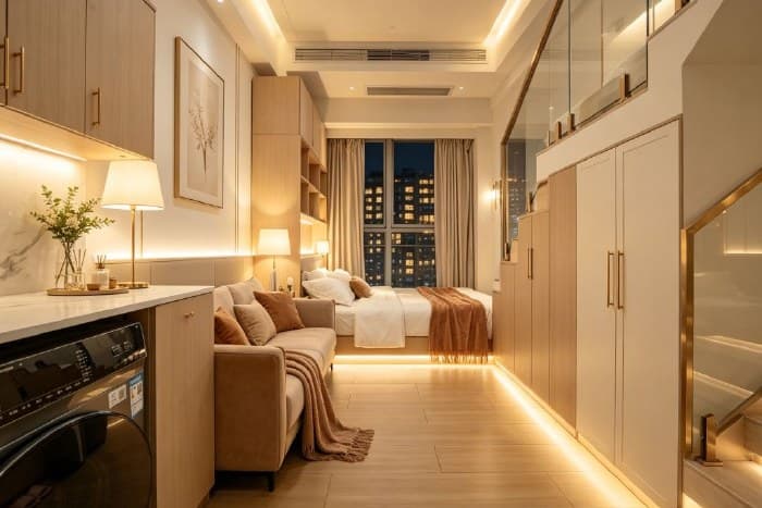 1-Bedroom Hotel-Style Apartment for Rent in Tianbei/Shuibei Jewelry City | Shenzhen Vista·Skyline Audio-Visual Residence (Shuibei Jewelry City Honghu Metro Station Branch)