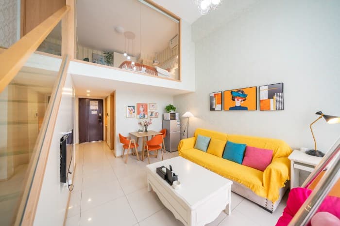 Qingpu Zhujiajiao/Dongfanglvzhou Entire Duplex 1-Bedroom Apartment for Rent | Chengchengjia Apartment No. 1