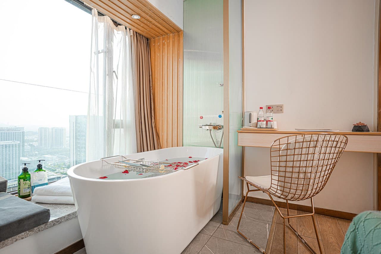 Take a relaxing hot bath to unwind.