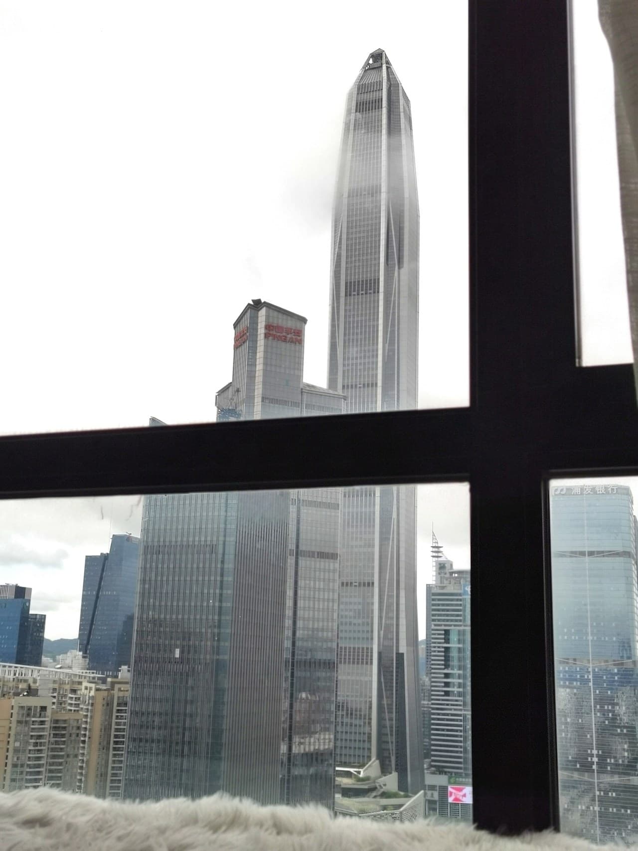 The tallest building in Shenzhen, located above the convention center.
