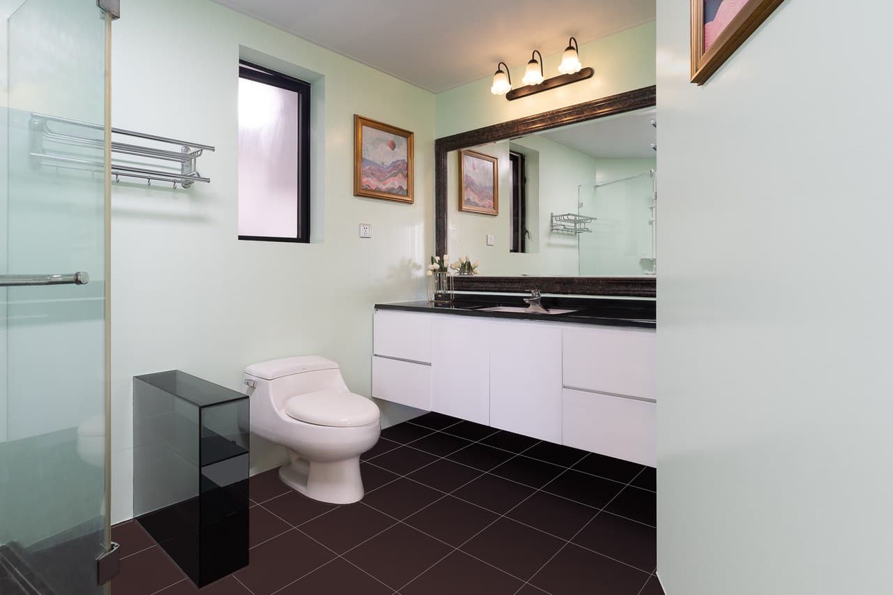 Three fully equipped restrooms were built at great expense.