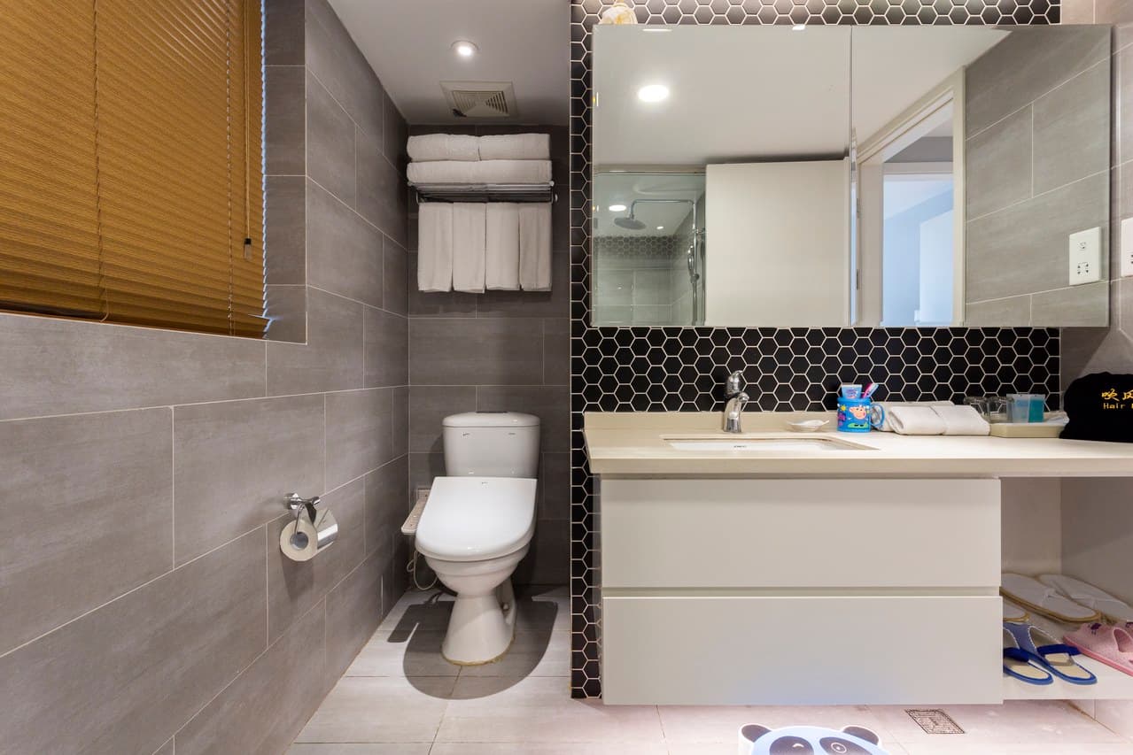 Bathroom dry and wet separation