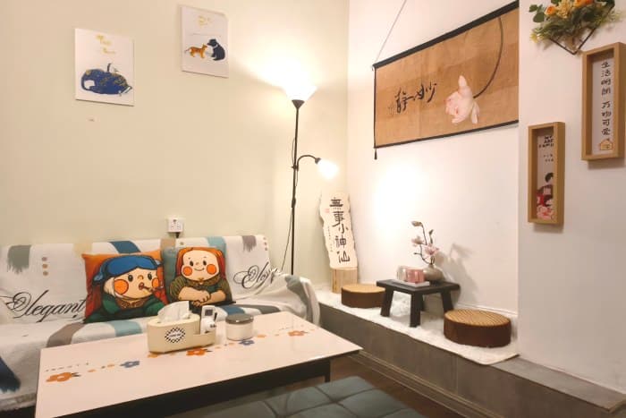 One-bedroom apartment for rent near Haizhu Square/Beijing Road Pedestrian Street | Cat Rabbit Nest Homestay