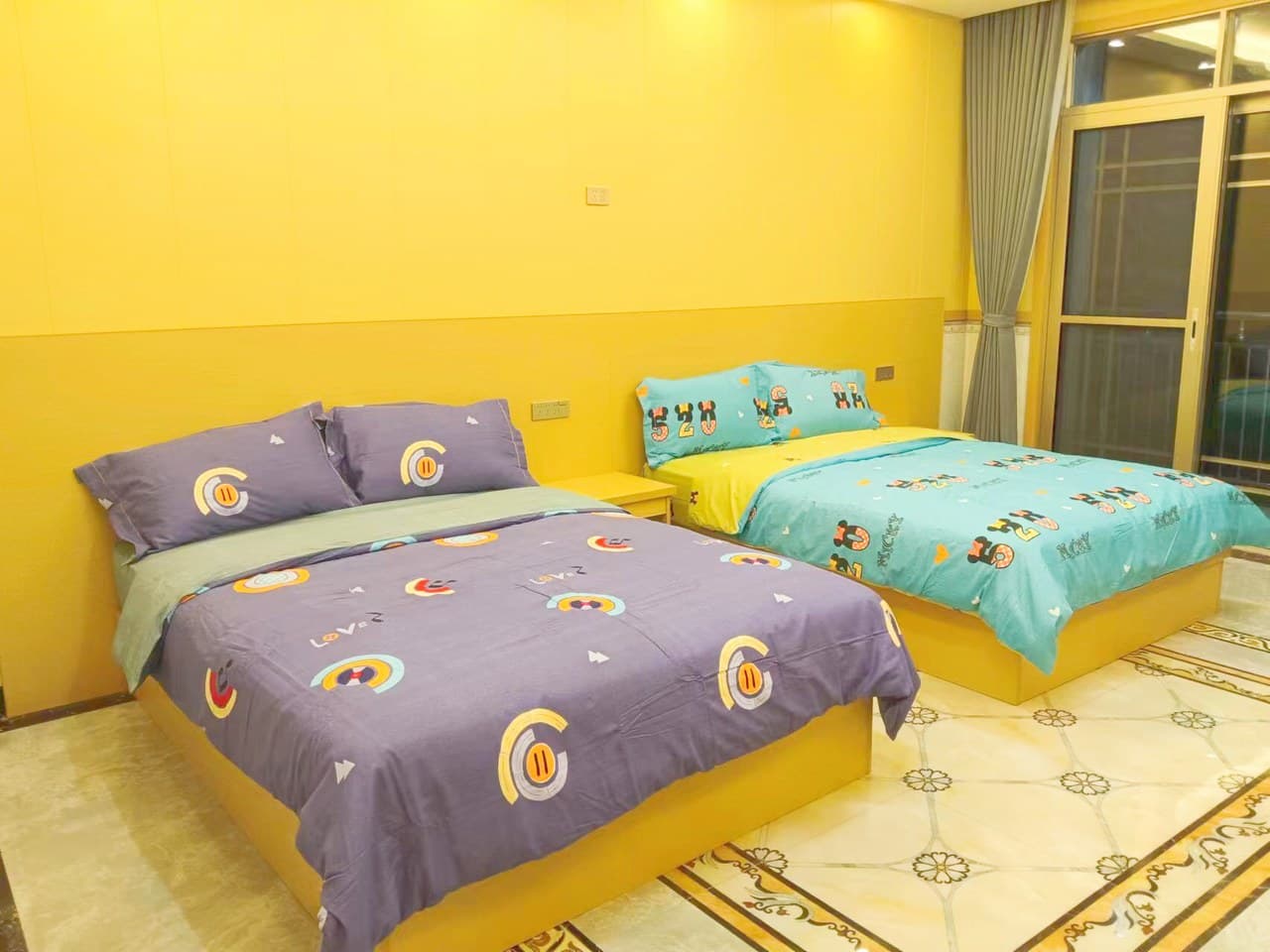 Various room types are available, suitable for staying with family and friends.