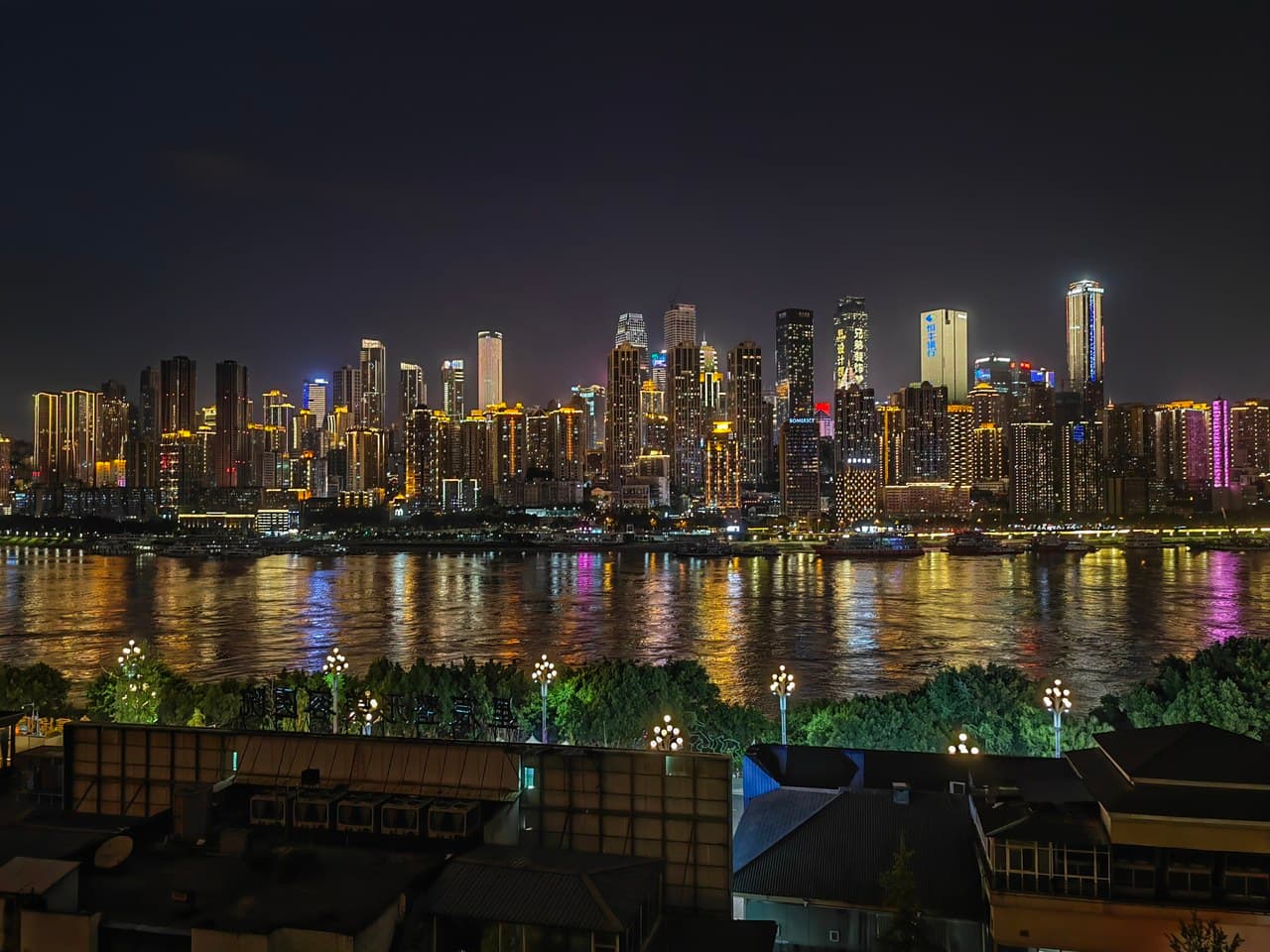 A huge balcony with river views and great food options.