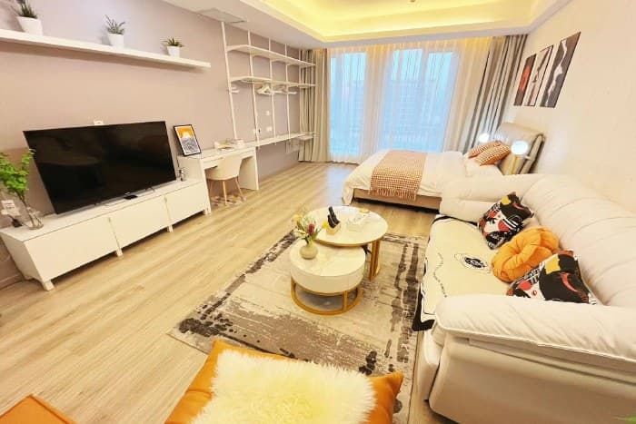 One-bedroom serviced apartment for rent in the Sanlitun/Workers' Stadium/Dongzhimen area | Sun Wukong's Water Curtain Cave