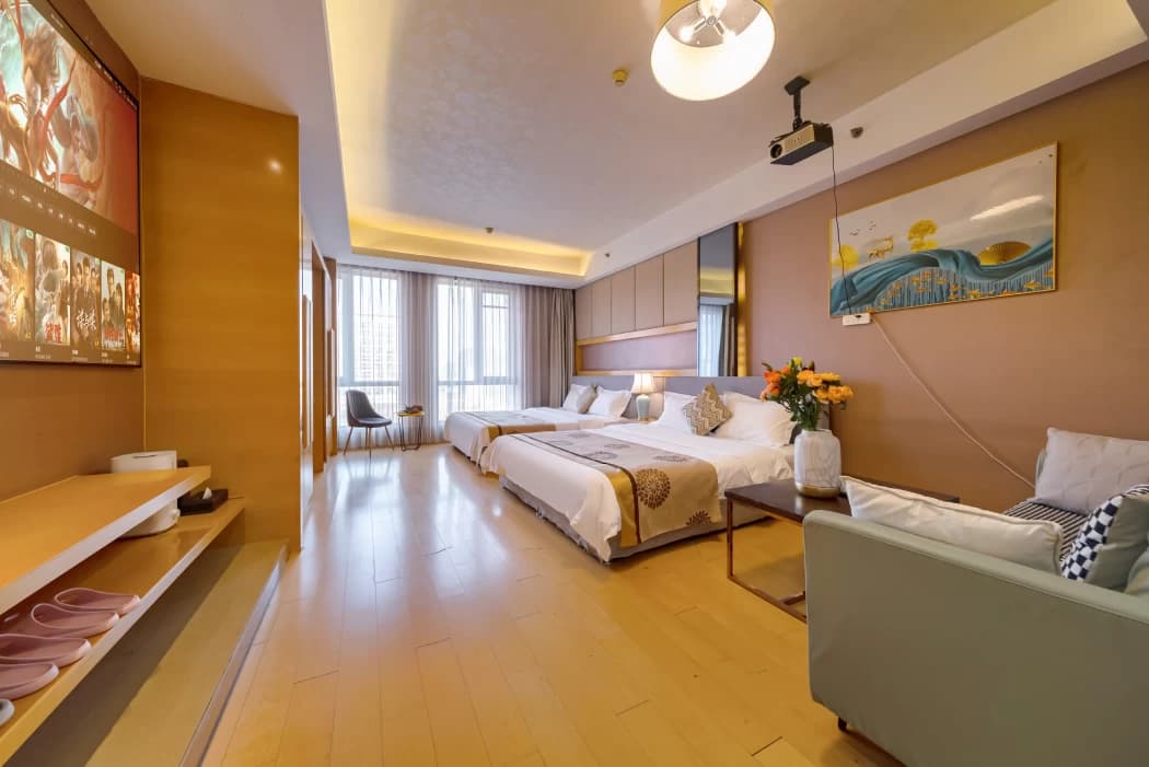 One-bedroom serviced apartment for rent in the Sanlitun/Workers' Stadium/Dongzhimen area | Sun Wukong's Water Curtain Cave