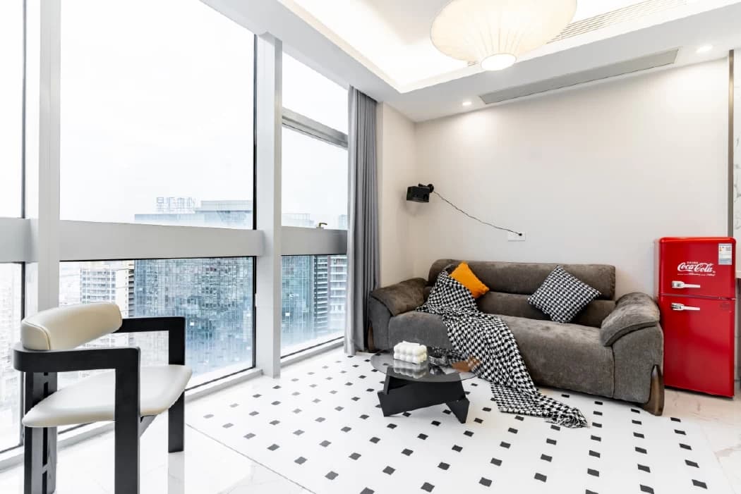 2-Bedroom Duplex Apartment for Rent at Xingzhong Plaza/Sunwen West Road | 95 Designer Apartment