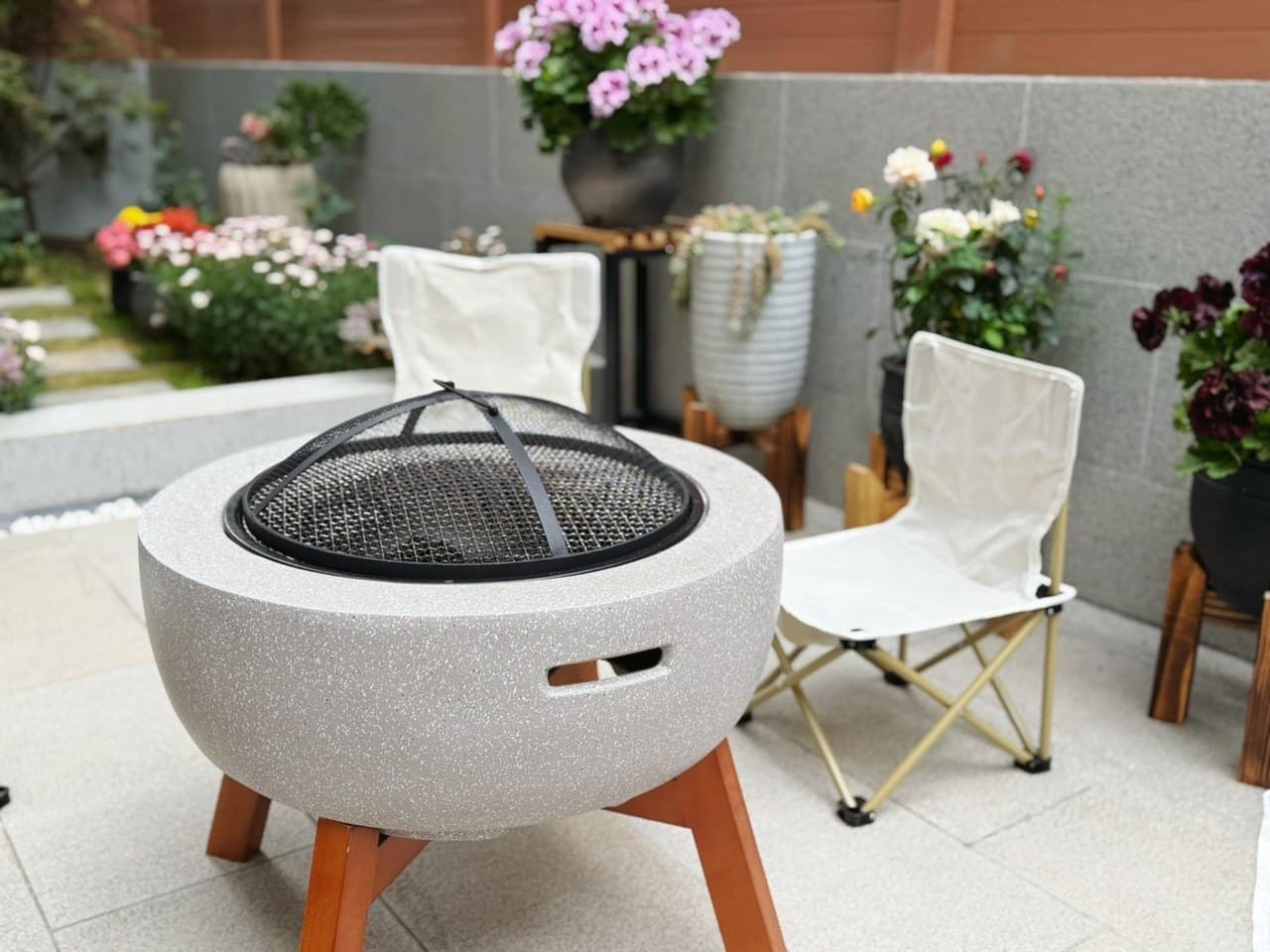 Fireside tea brewing/air conditioning/barbecue