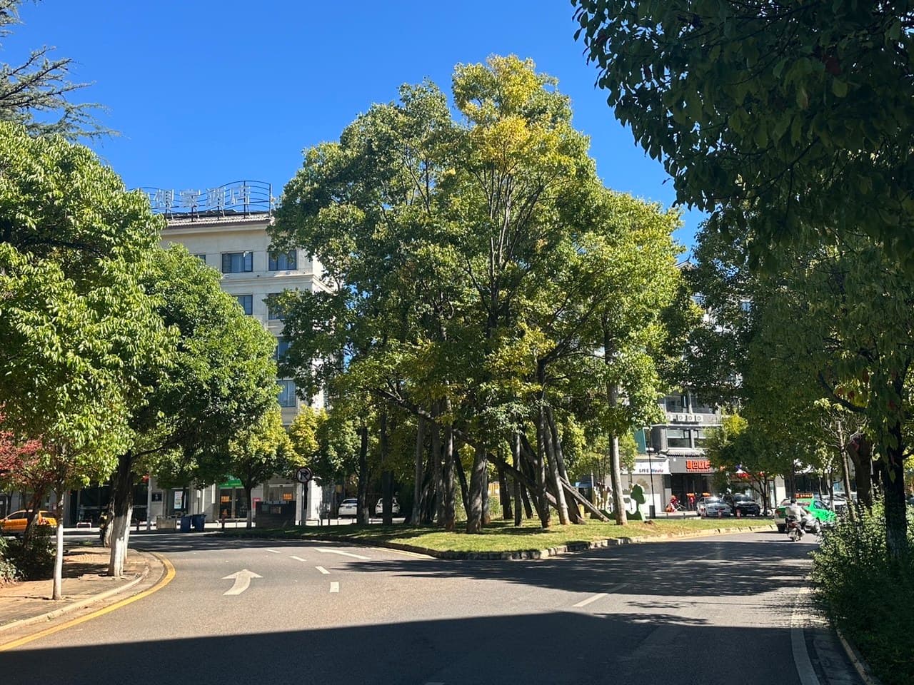 The city center is near the ancient city