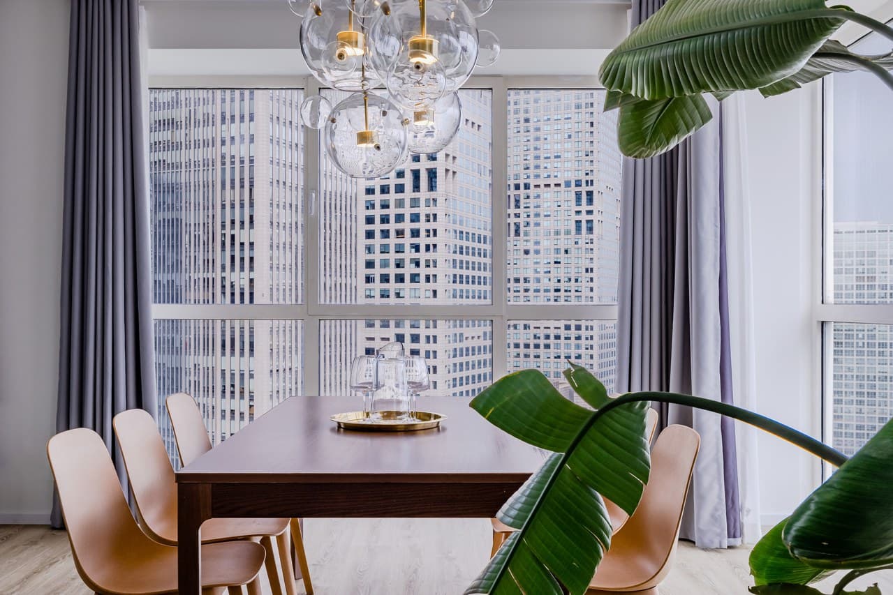 Nordic modern style mixed with urban CBD cityscape