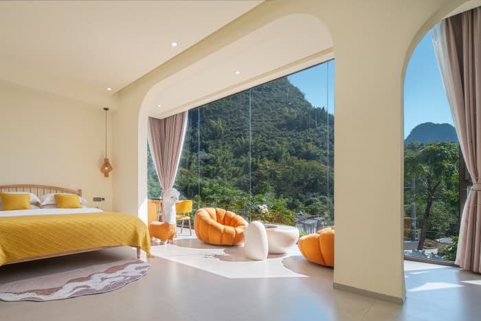 One-bedroom guesthouse for rent in Songcheng Eternal Love Scenic Area | Mufeng Courtyard, Yangshuo