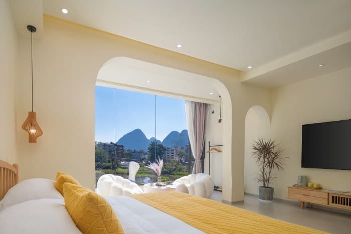 One-bedroom guesthouse for rent in Songcheng Eternal Love Scenic Area | Mufeng Courtyard, Yangshuo