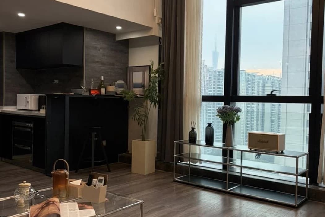 Pazhou Convention and Exhibition Center/Guangzhou Tower/Kecun Entire Duplex 3-Bedroom Apartment for Rent | YUUSHE International Apartment