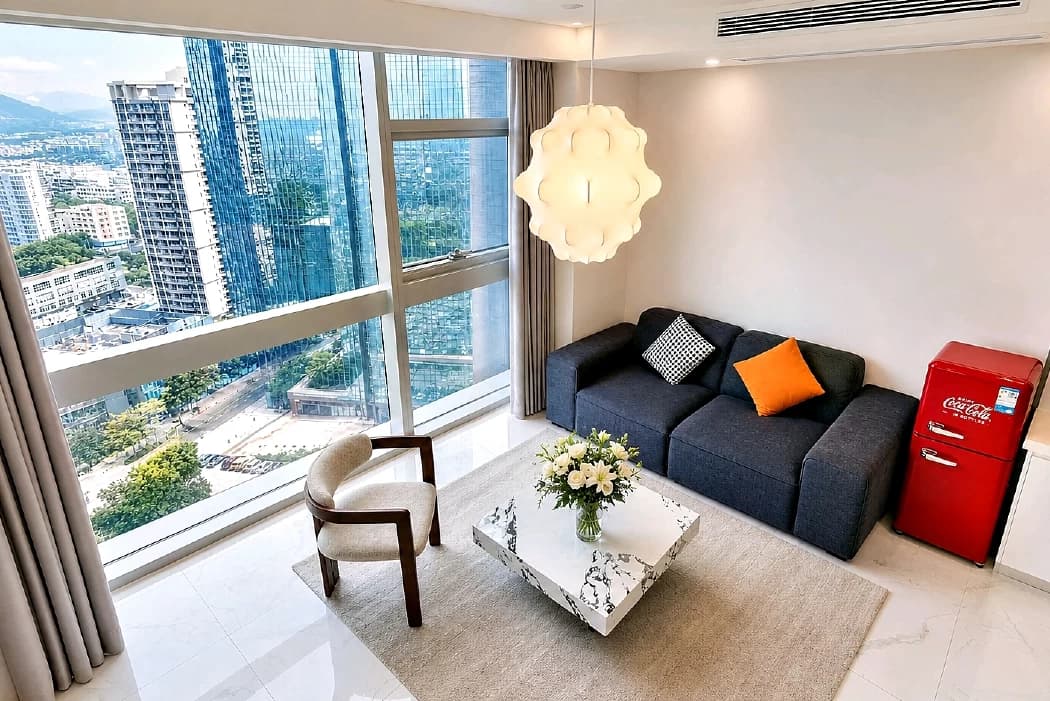 2-Bedroom Duplex Apartment for Rent at Xingzhong Plaza/Sunwen West Road | 95 Designer Apartment
