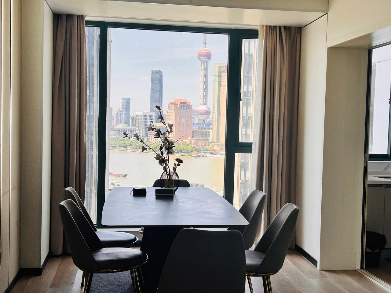 River view floor-to-ceiling windows