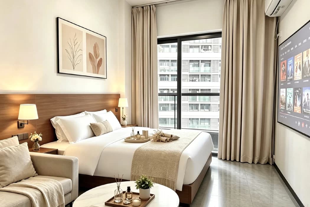 1-Bedroom Hotel-Style Apartment for Rent in Olympic Sports Center/International Financial City | Hanlan Apartment