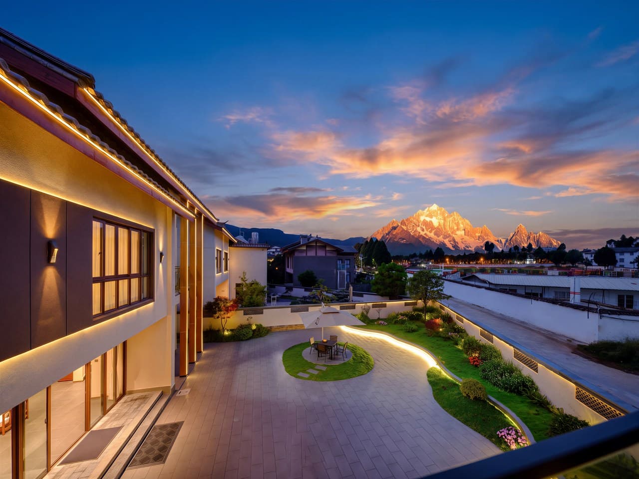 Enjoy the magnificent view of the snow-capped mountains up close