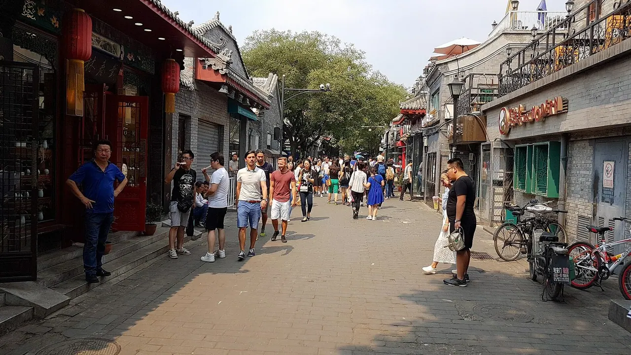 Nanluoguxiang hutong street in Beijing